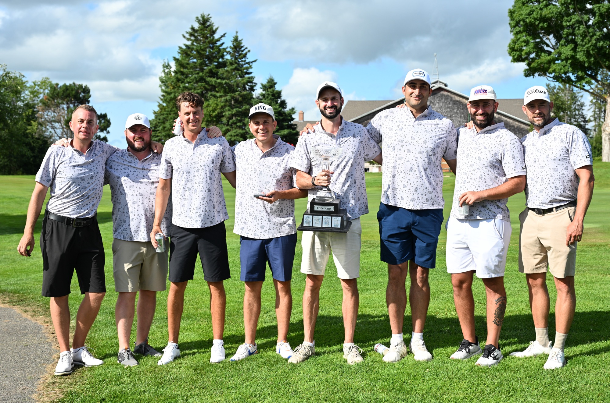 The winning Bears team lined up with the Cabot Cup
