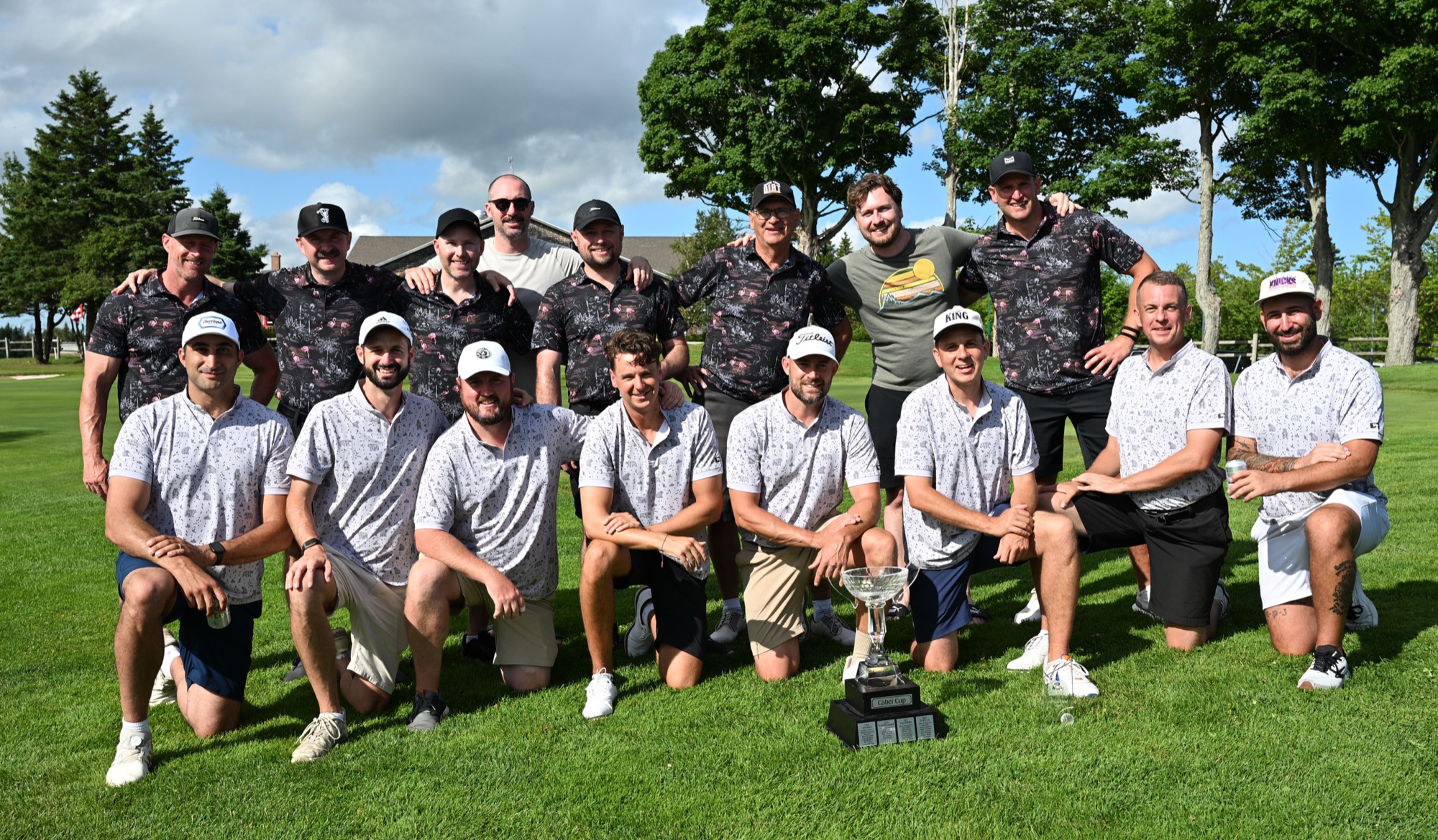 The Bears and Flamingos together with the cup at the 2026 Cabot Cup